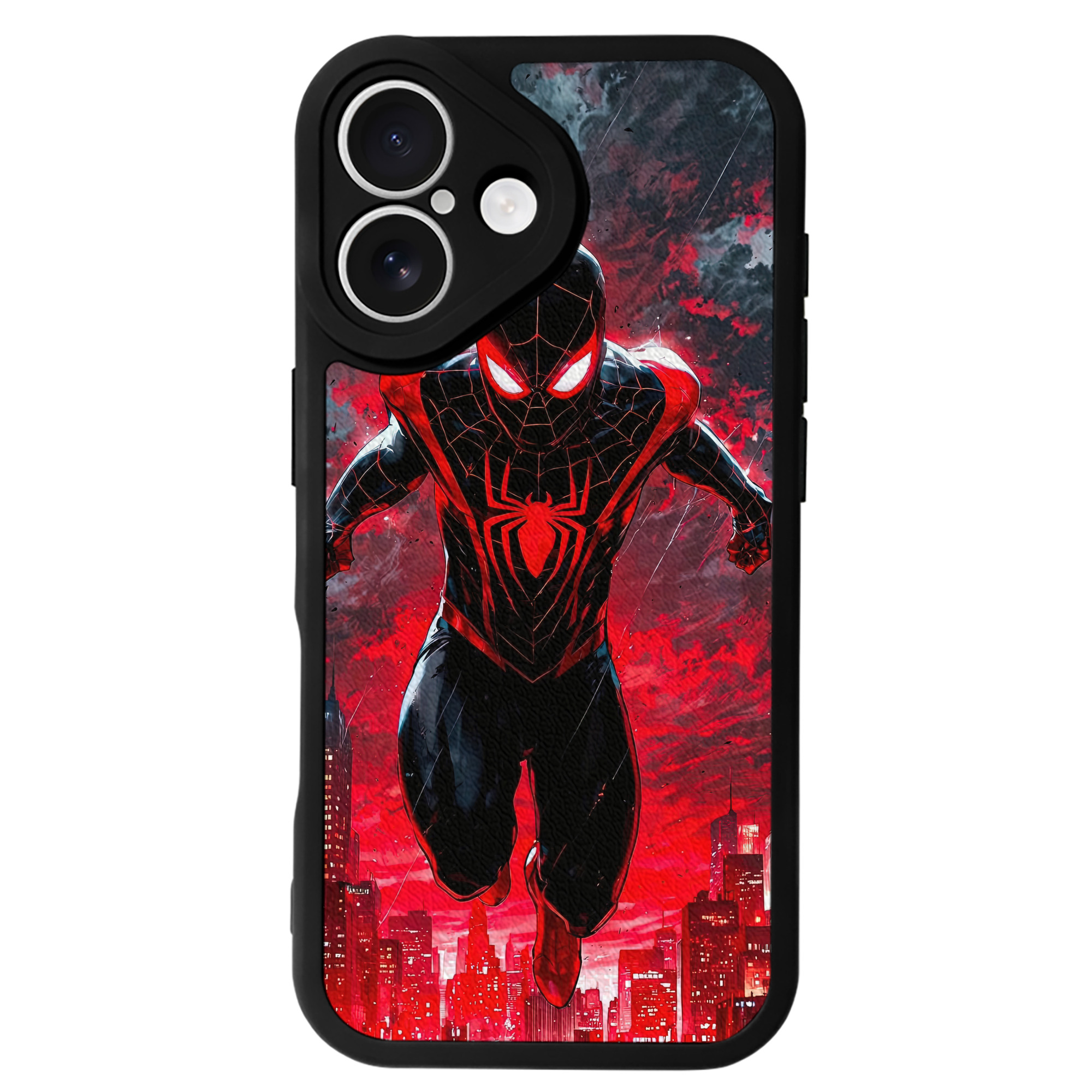 （画像用） Spider Man スパイダーマン 【iPhone 16シリーズ対応】シリコンスマホケース（レザー調） 材質：シリコン